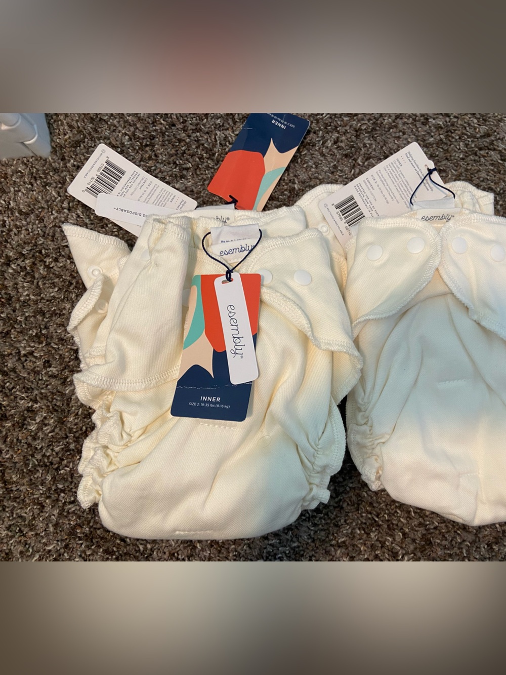 5 New Esembly inner cloth diapers Sz 2